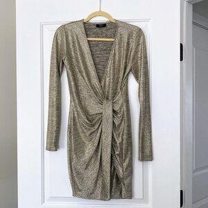 Vici Luminescent Long Sleeve Twist Dress - Small